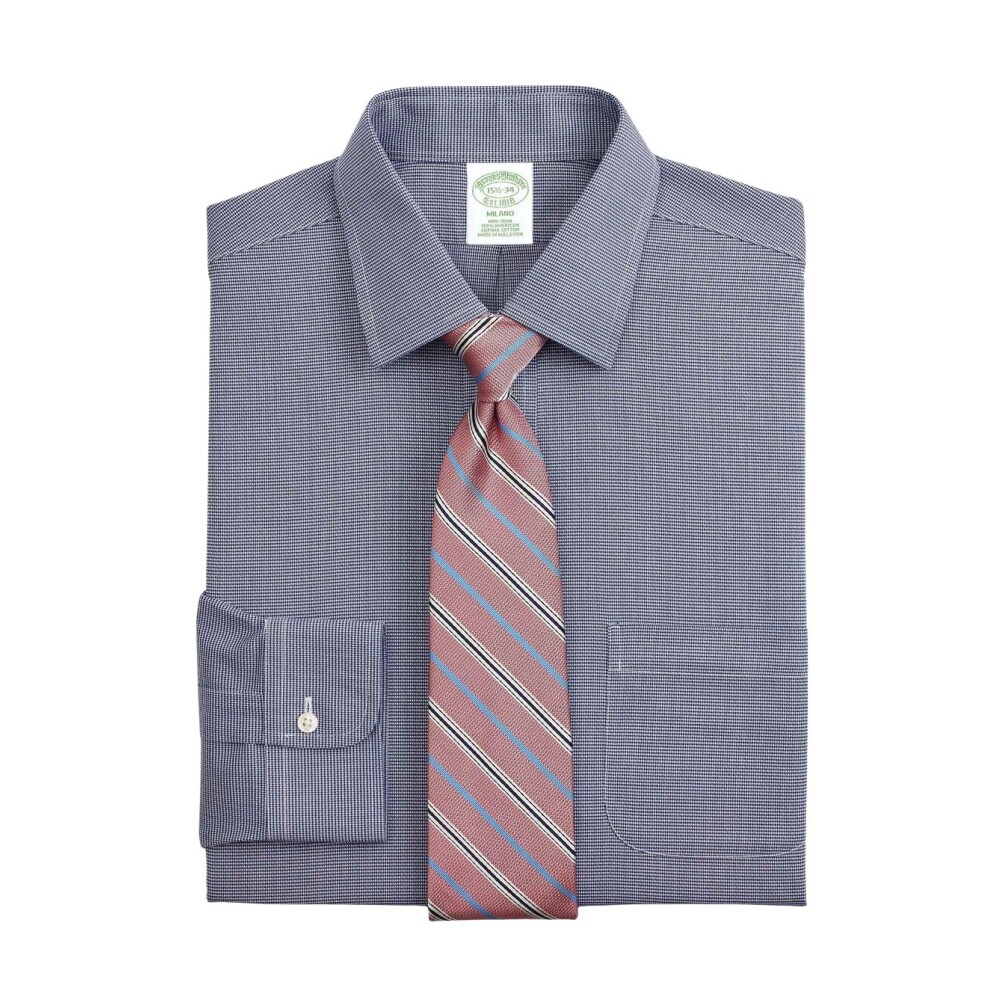 【Brooks Brothers×NEAT×UNITEDARROWS&SONS】 Slim Fit Non-Iron Oxford Button Down Shirt in Blue | Brooks