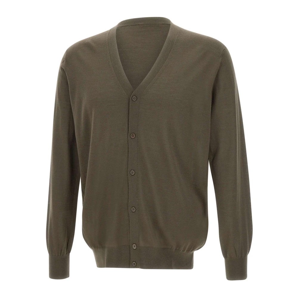 Kangra Bruine Wollen Vest Trui Brown Heren