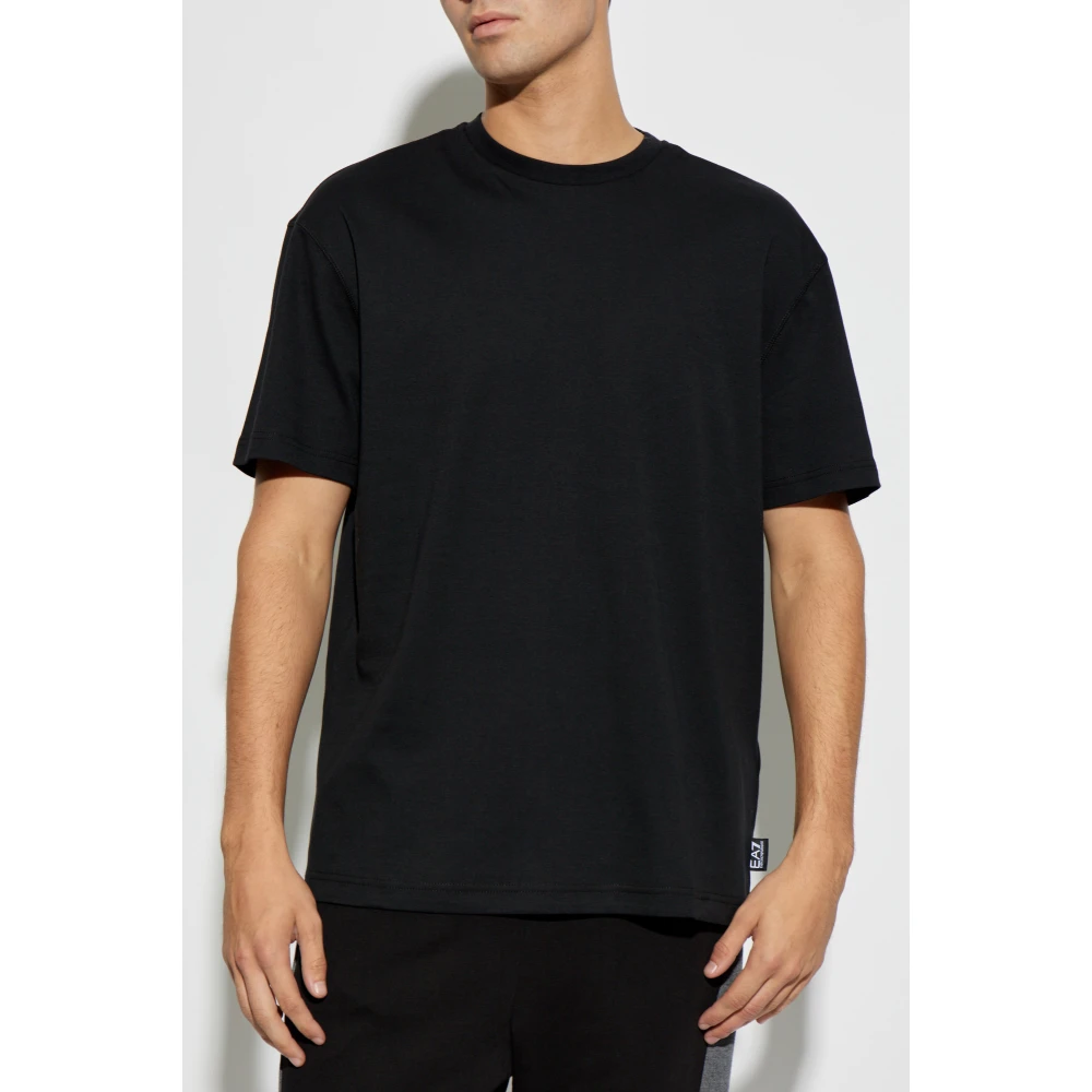 Emporio Armani EA7 Katoenen T-shirt Black Heren