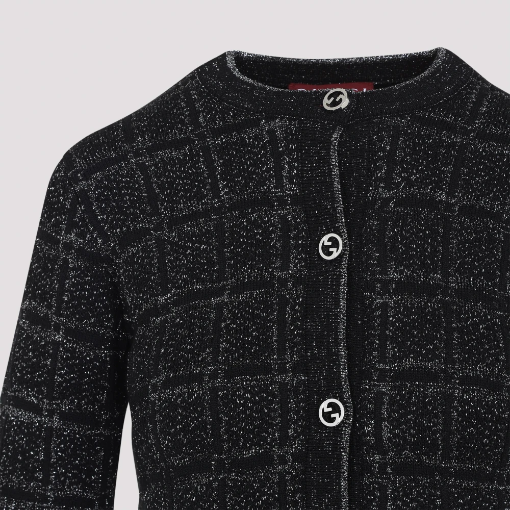 Gucci Zwart Zilveren Jas voor Mannen Black Dames