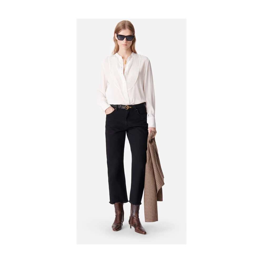 Vanessa Bruno Frayed Enkel Biarritz Jeans Black Dames