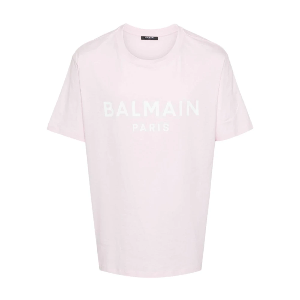 Balmain T-shirt met logo-print Pink Heren