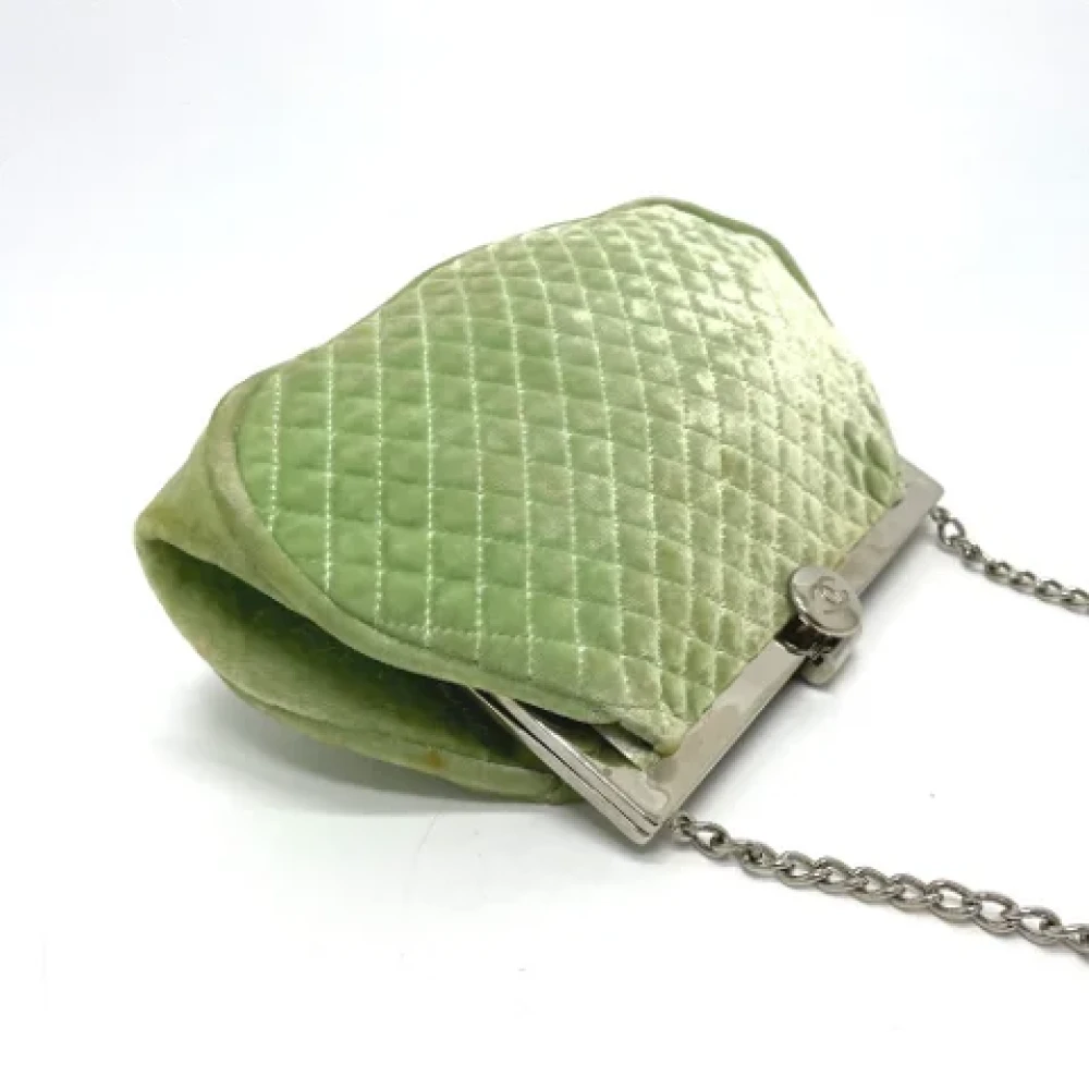 Chanel Vintage Pre-owned Velvet chanel-bags Green Dames
