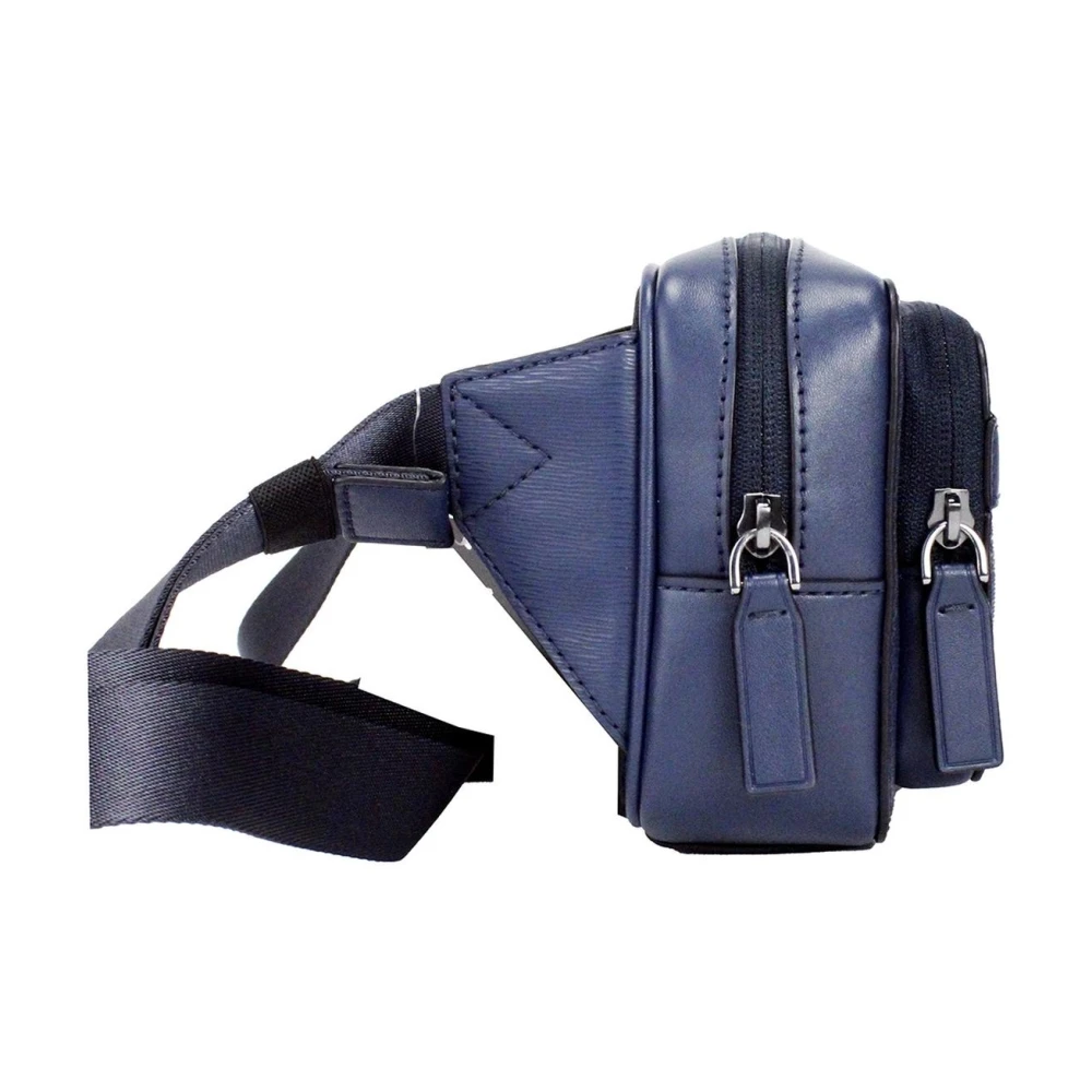 Michael Kors Navy Blue Dubbele Rits Heuptas Blue Dames