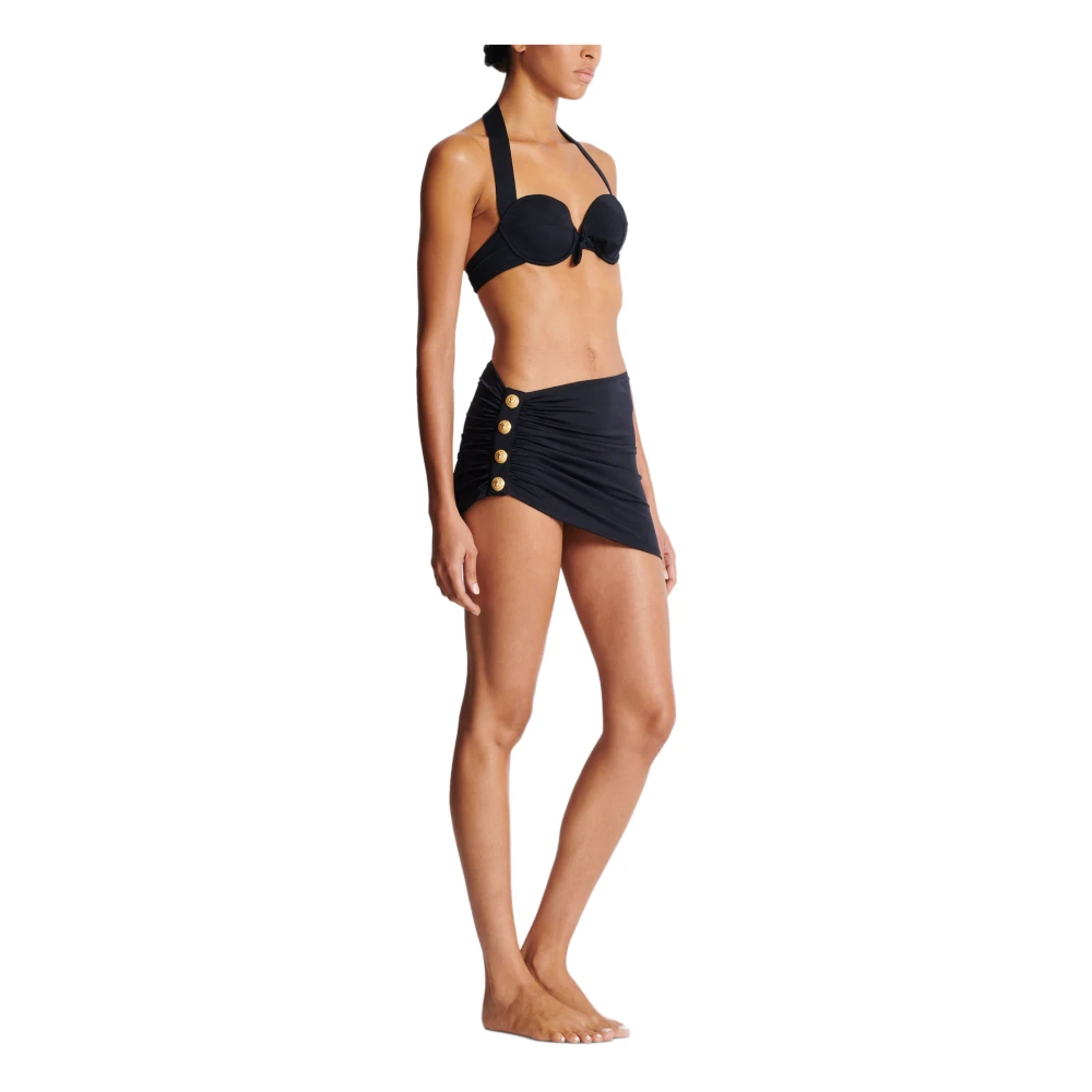 Balmain Gedrapeerde knoop sarong Black Dames