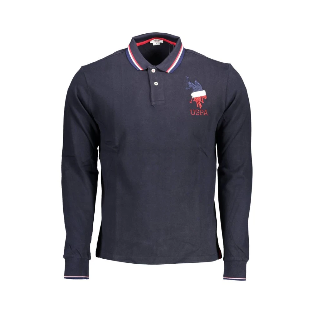 U.s. Polo Assn. Men's Blue Polo Shirts, 2XL, Long-Sleeve Polo Shirt