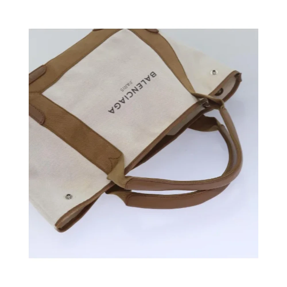 Balenciaga Vintage Pre-owned Canvas balenciaga-bags Beige Dames