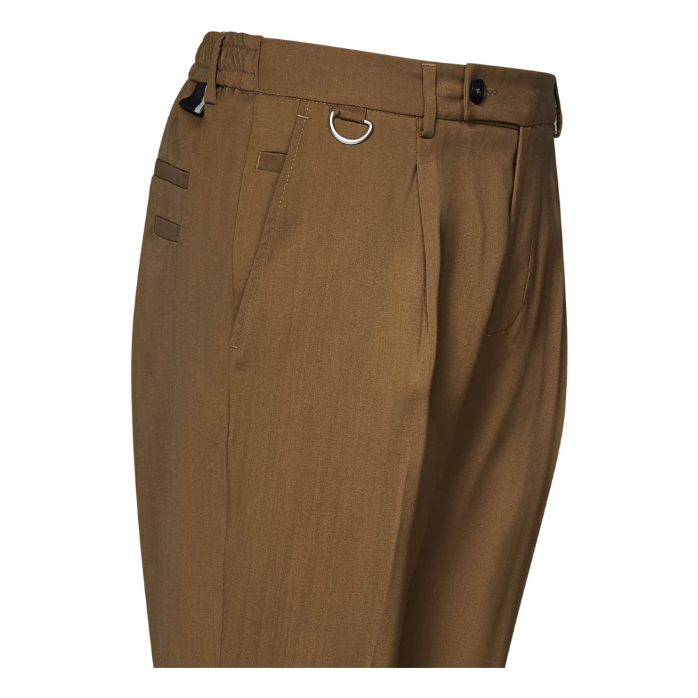 Low Brand Beige Wollen Broek Beige Heren