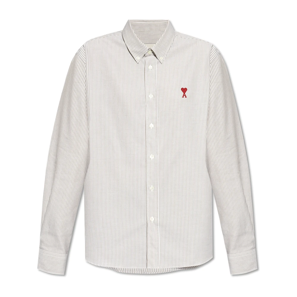 Ami Paris Shirt met logo Gray Dames