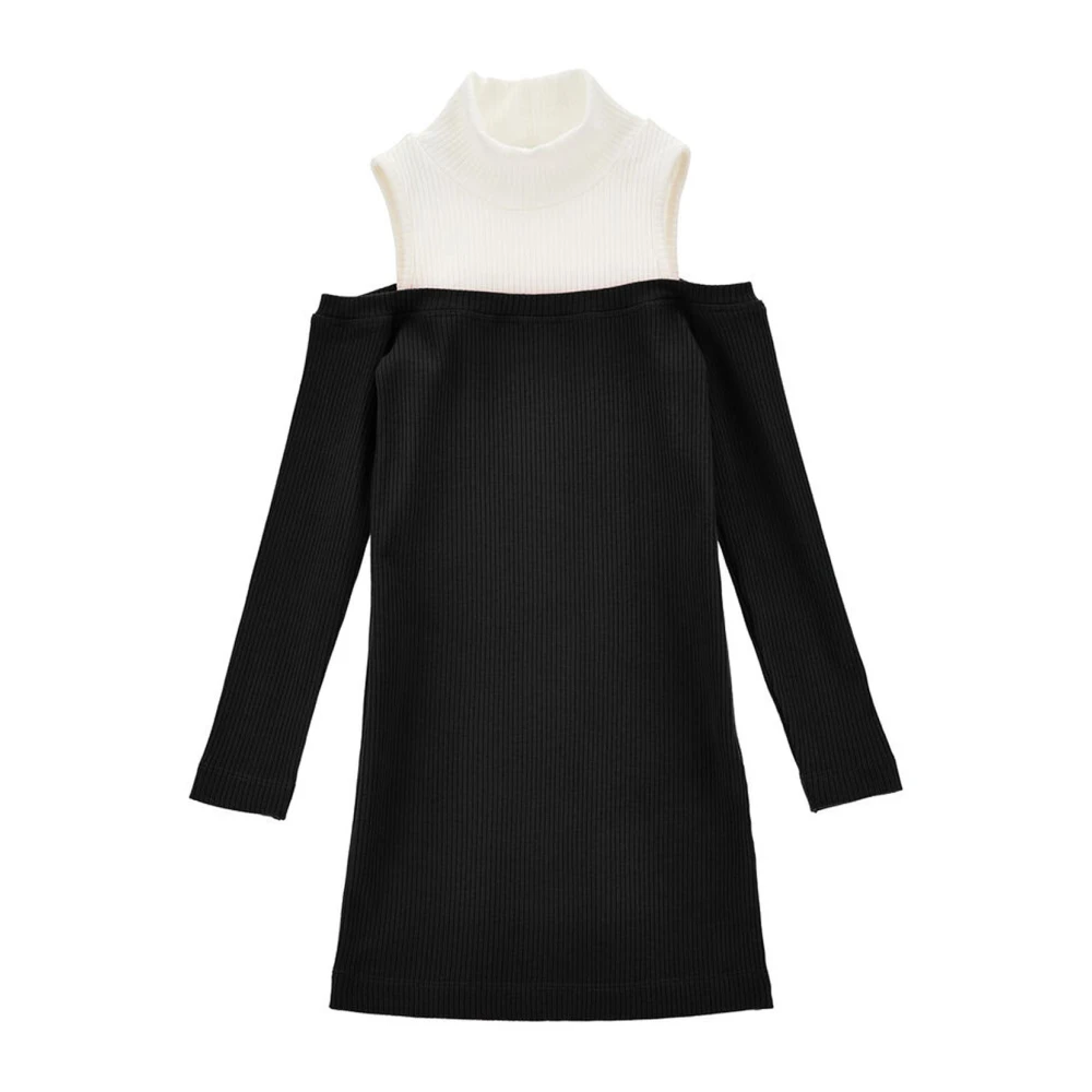 Monnalisa Girls Black Dresses, 16 Y, Viscose Dress