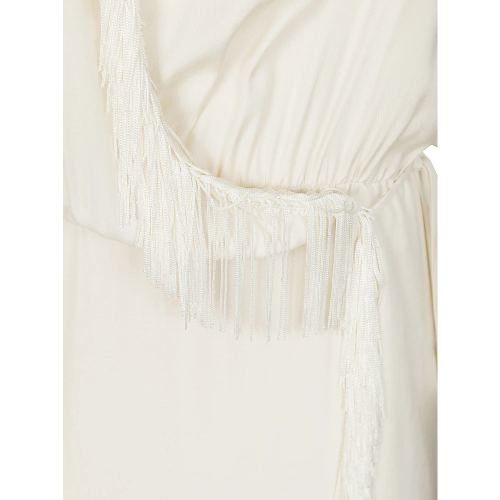 pinko Wikkeltwilljurk van viscose Beige Dames
