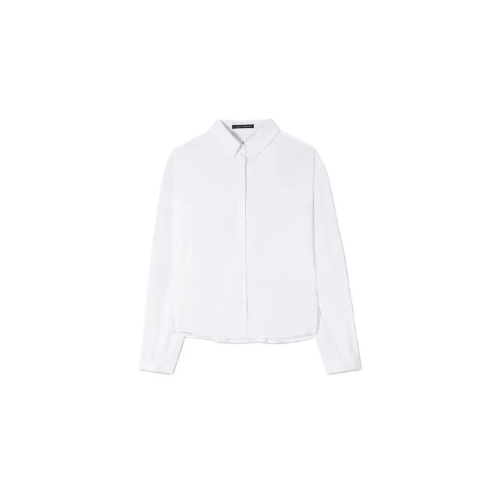 LUISA CERANO Klassieke Blouse met Oversized Pasvorm White Dames