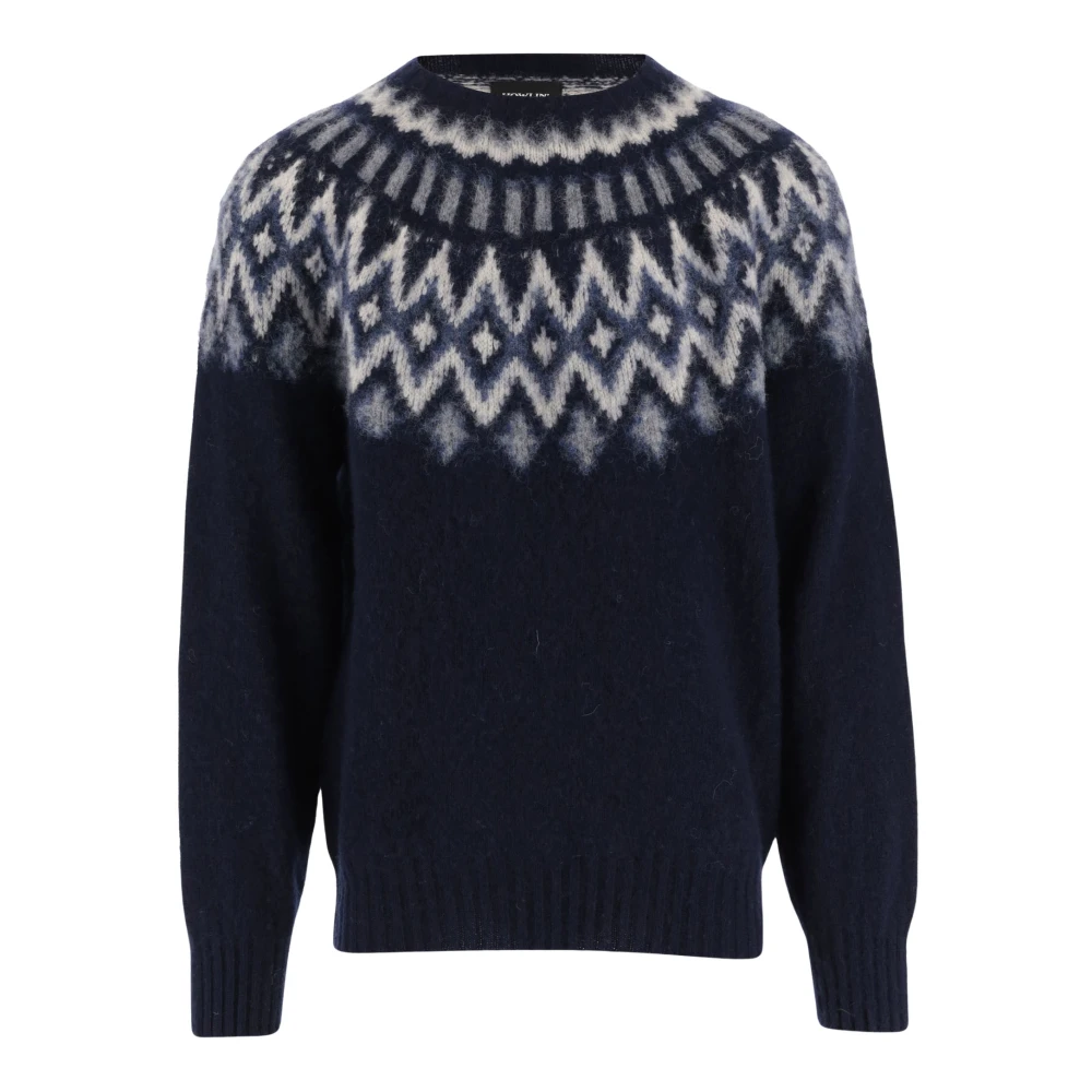 Howlin' Geometrische Wollen Trui Multi Gemaakt Schotland Blue Heren