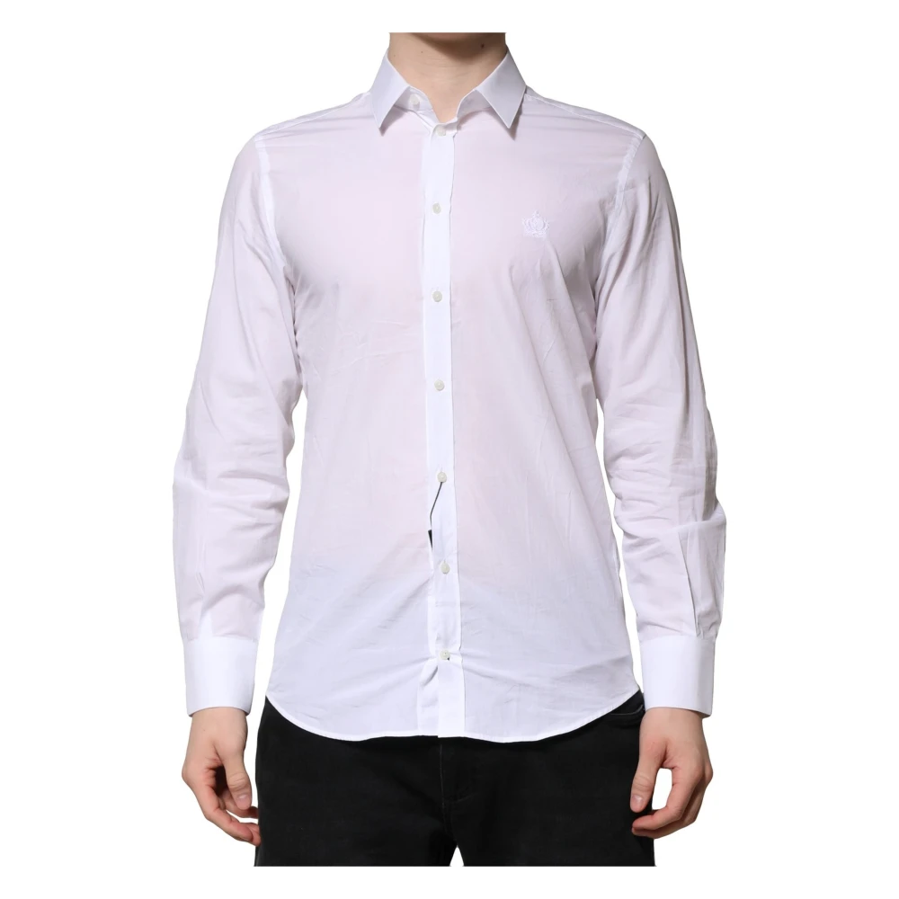 Dolce & Gabbana Men's White Martini Long Sleeves Formal Shirt - Formal Shirts - M - Shirts