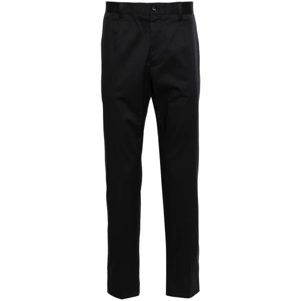 Dolce & Gabbana Mid-rise slim fit chino's middernachtblauw Black Heren