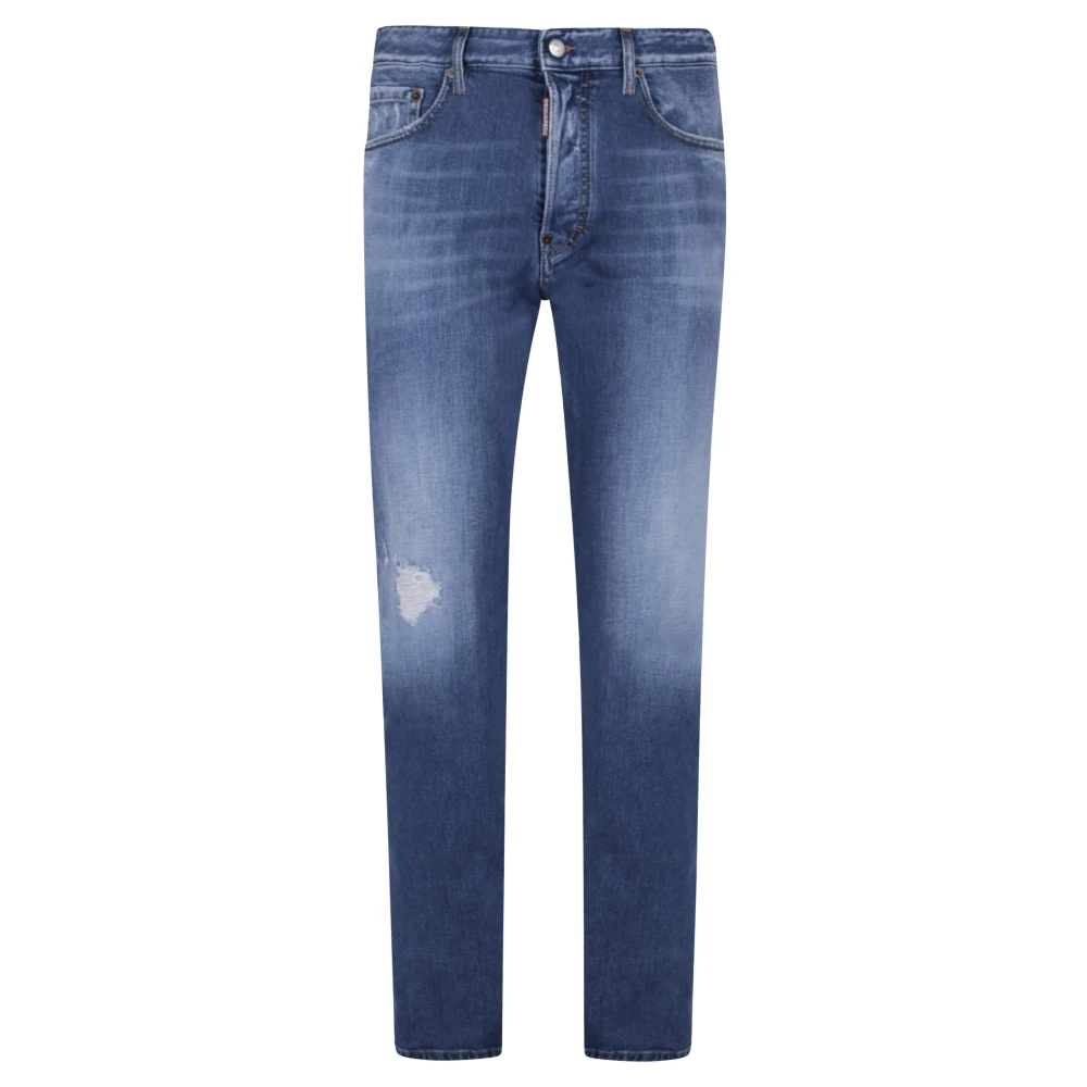 Dsquared2 Blauwe Distressed Slim Fit Jeans Blue Heren