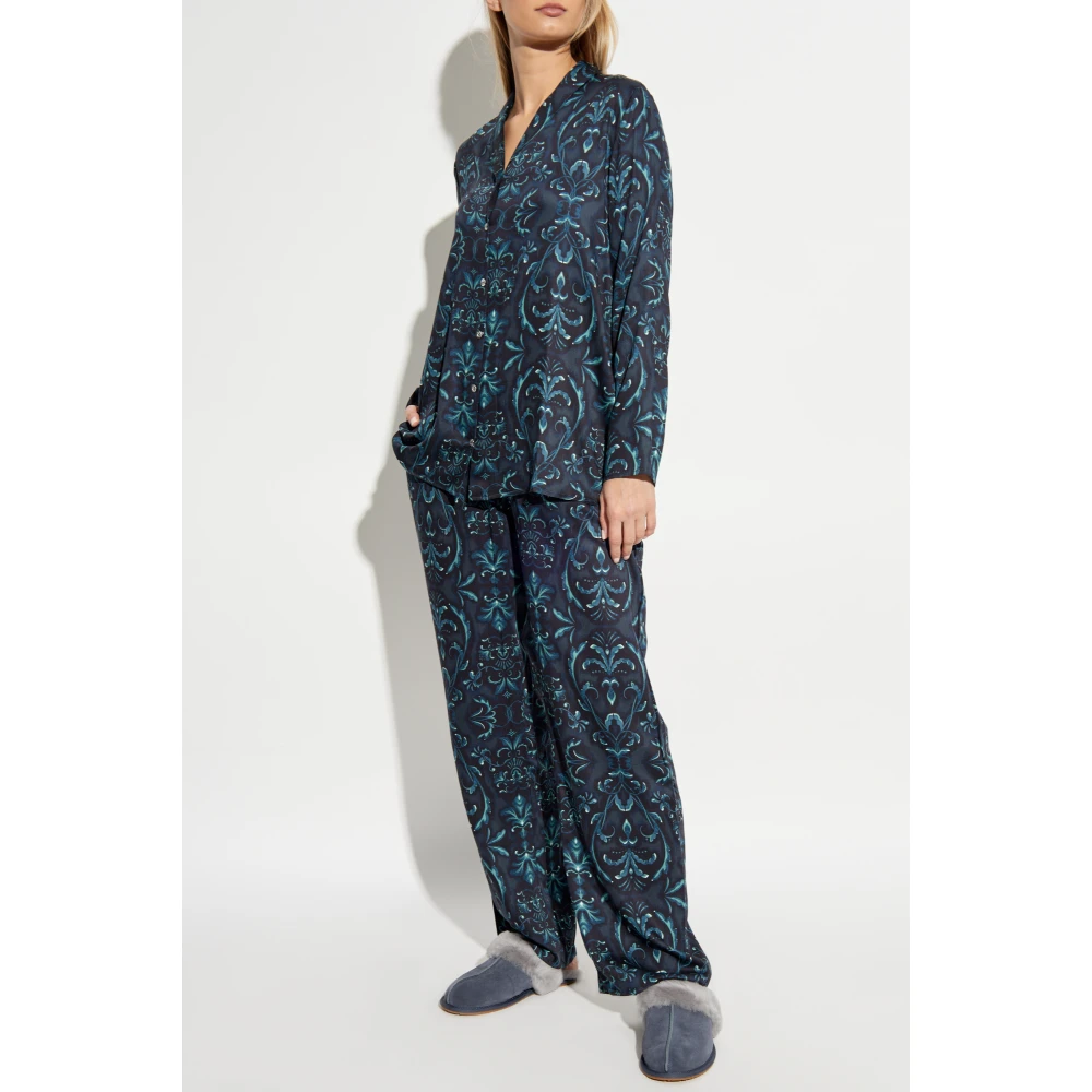 Hanro Shirt Marlene Blue Dames