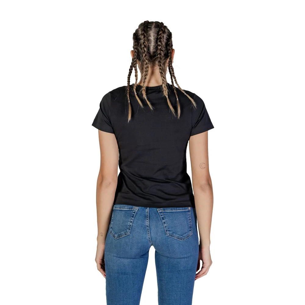 Guess Zwarte Katoenen Dames T-Shirt Lente Zomer Black Dames