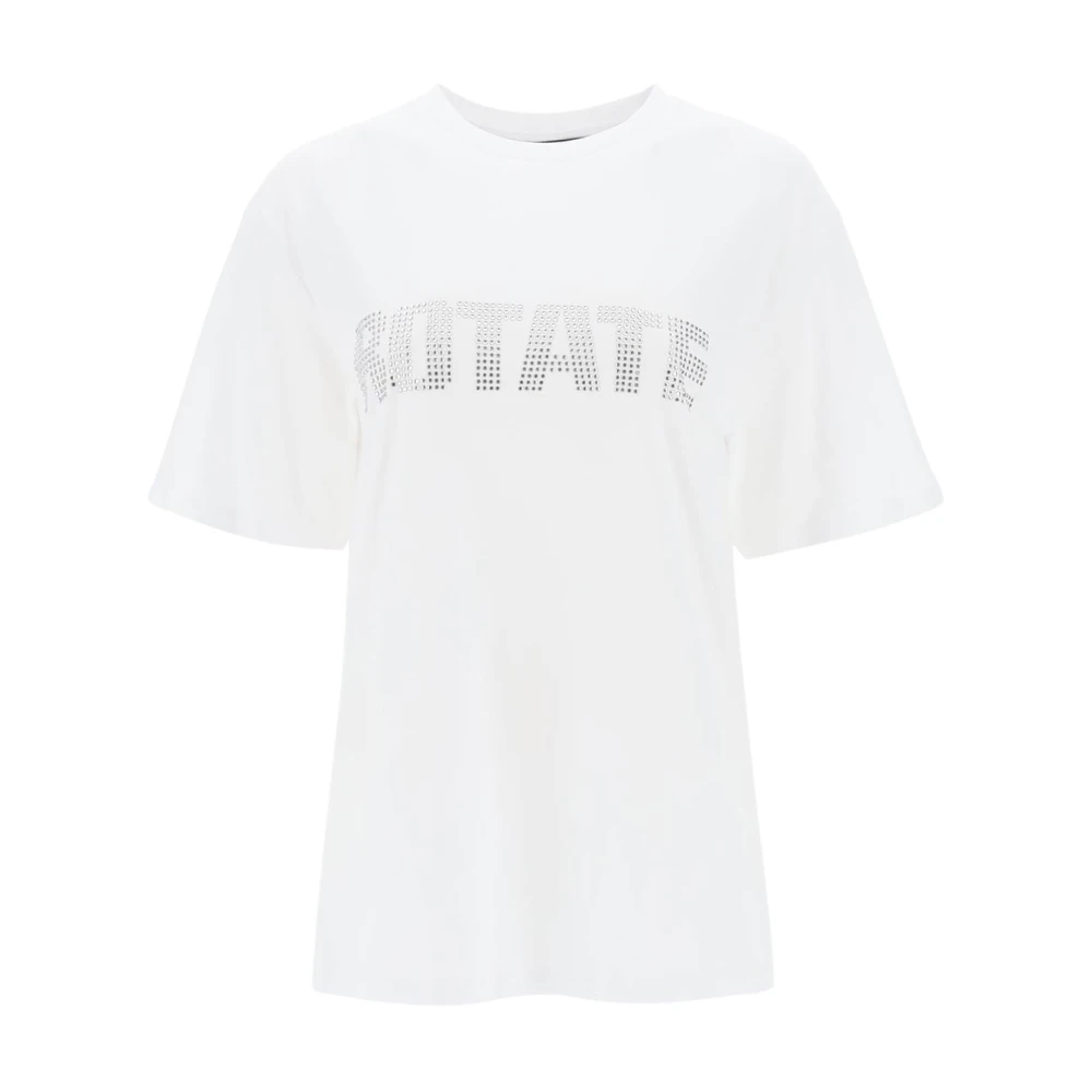 Rotate Birger Christensen Sweatshirt T-Shirt Combo White Dames