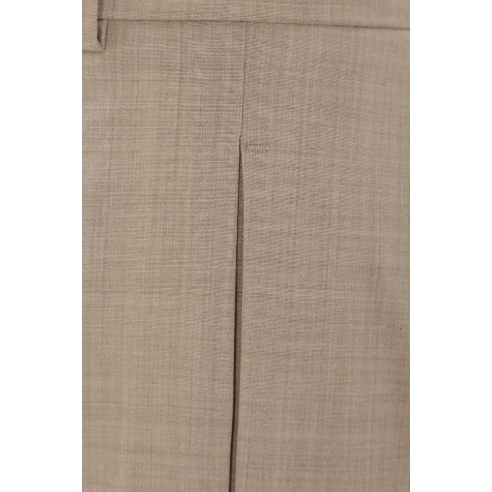 Max Mara Stretchwollen zandbroek met meerdere zakken Beige Dames