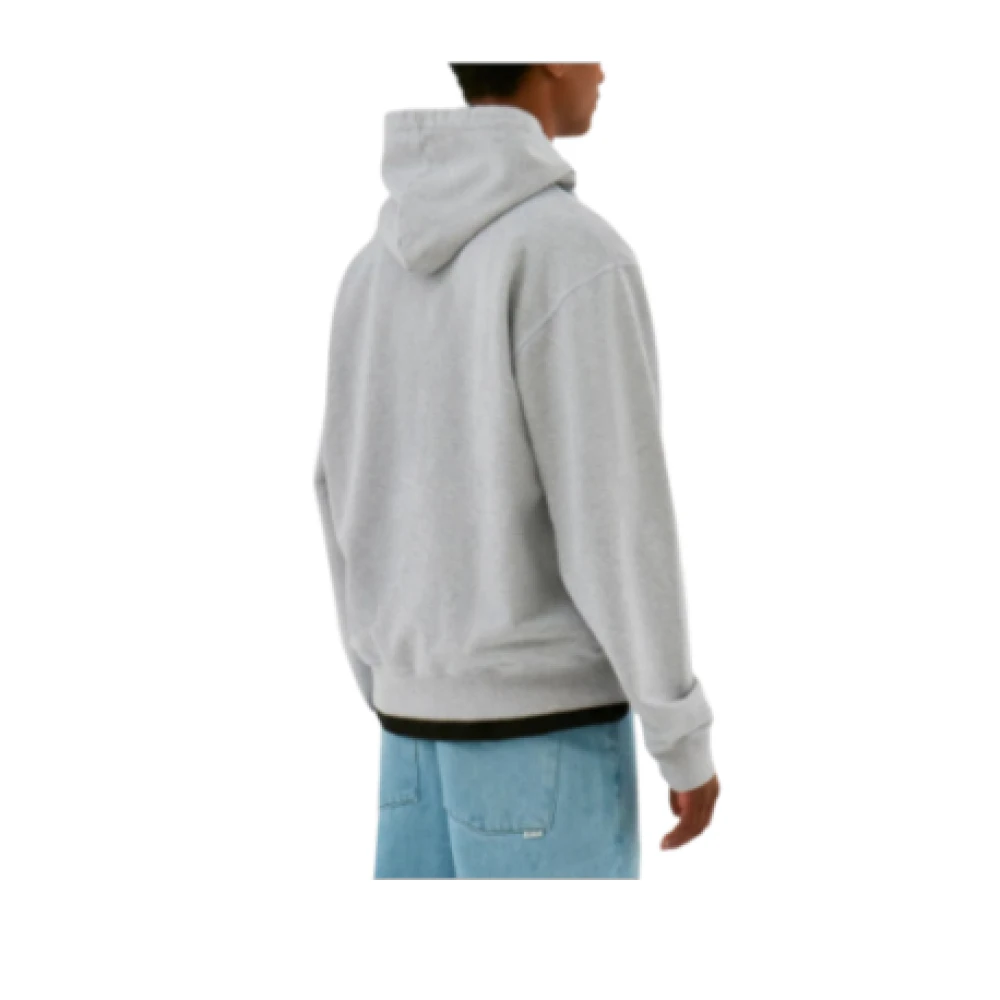 Arte Antwerp Marineblauw Geborduurde Rits Hoodie Gray Heren