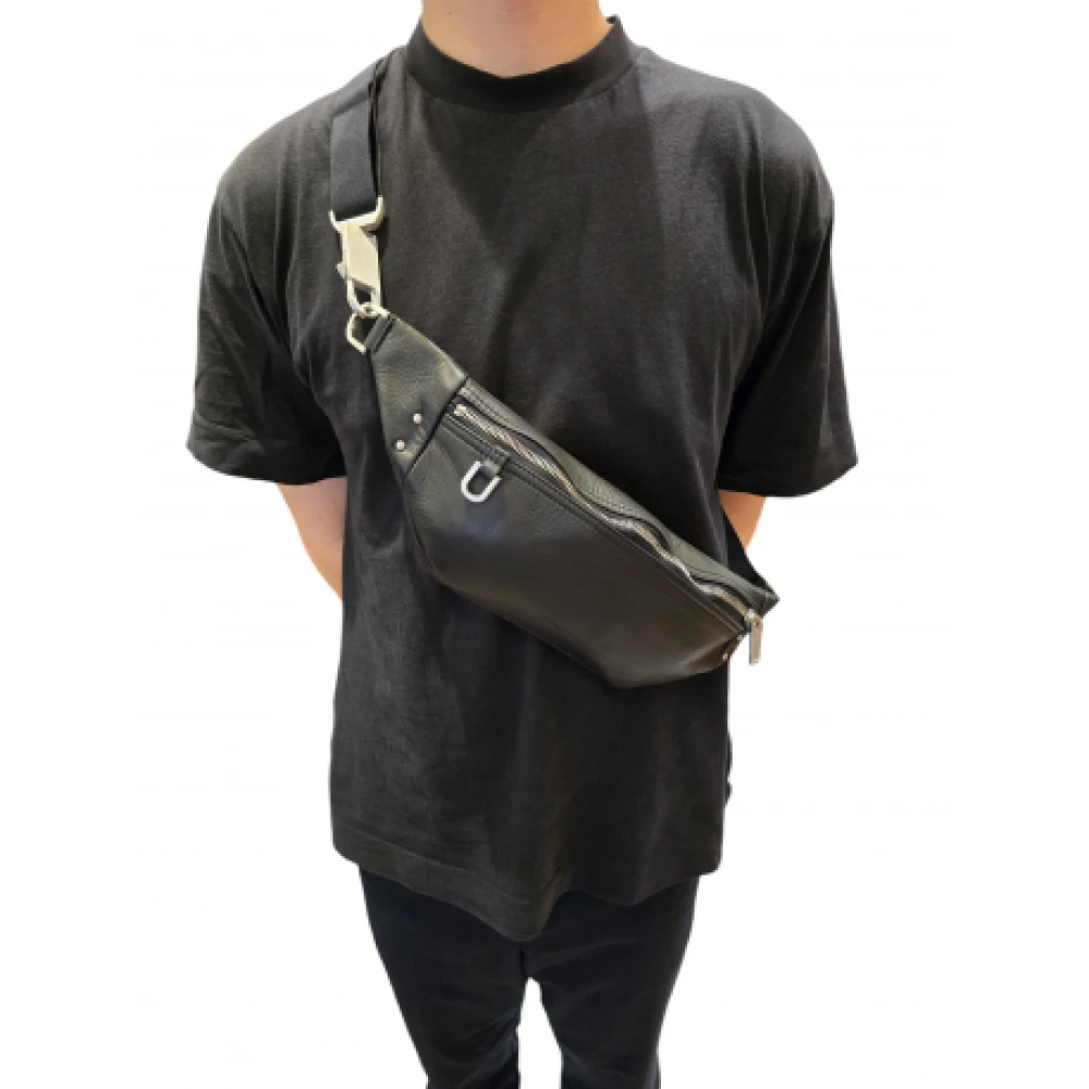 Rick Owens Minimalistische Small Geo Bumbag in Zwart Black Heren