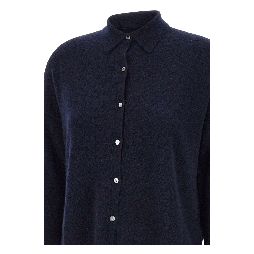 Hemisphere Kasjmier Polo Kraag Vest Trui Blue Dames