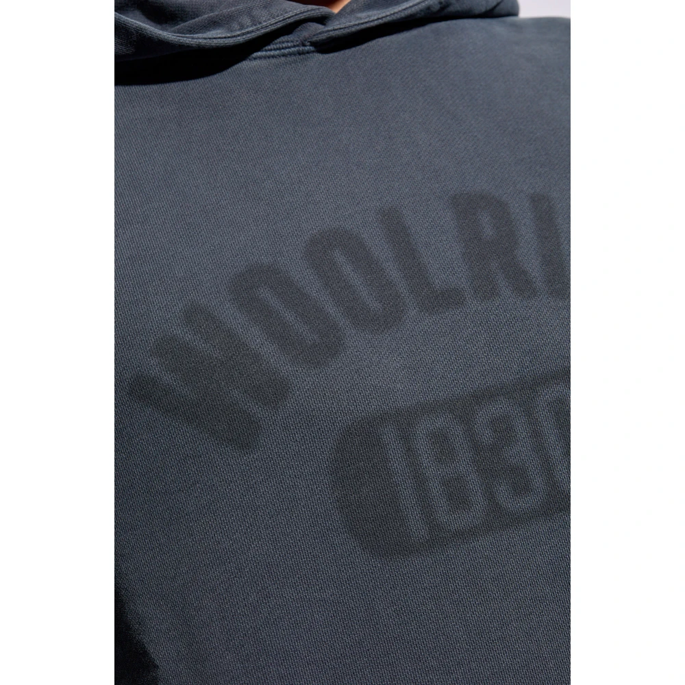 Woolrich Hoodie met logo Blue Heren