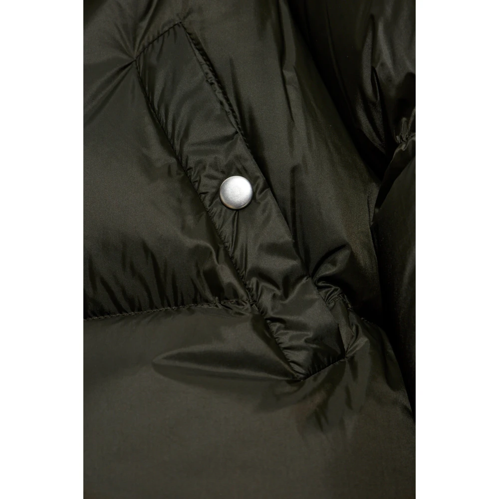 Rick Owens Donsjack Trechterhals Green Dames