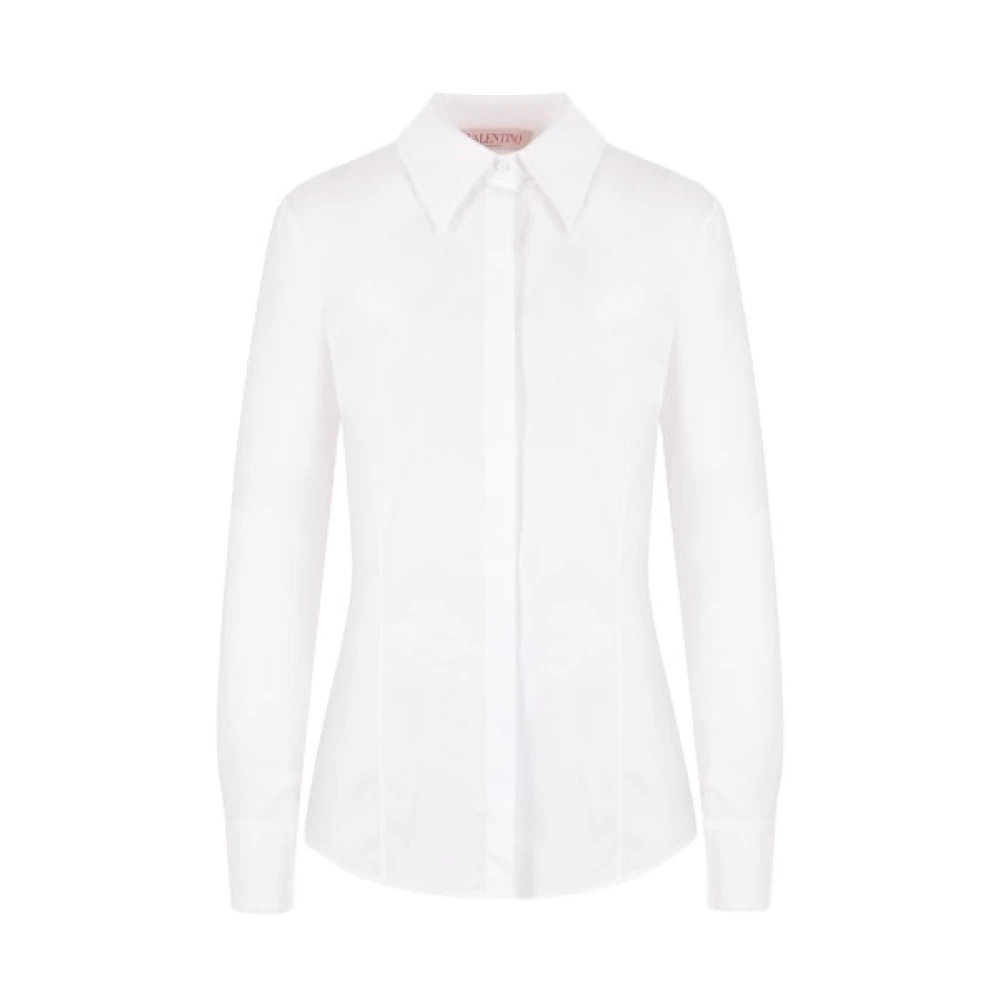 Valentino Garavani Women's White Cotton Poplin Shirt - Shirts - S - Blouses & Shirts