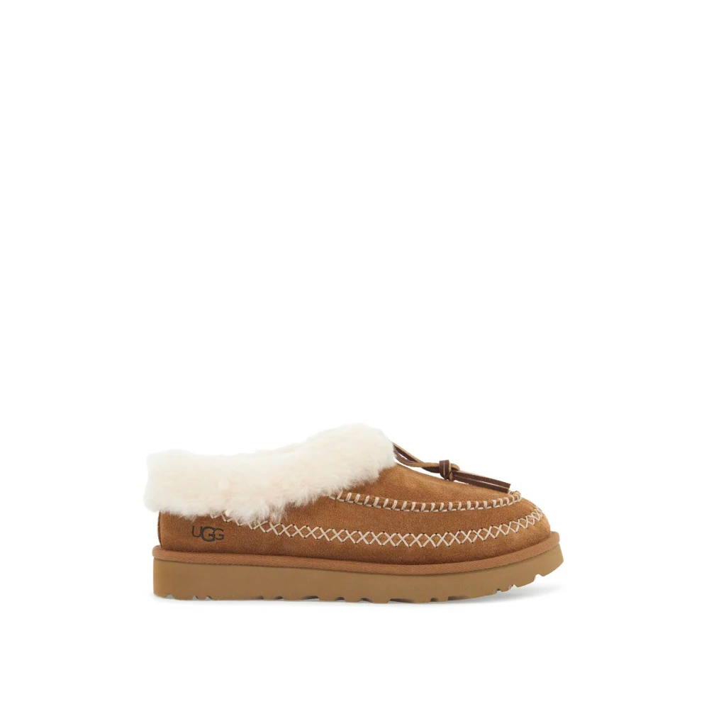 Suede Alpine Mules med Sheepskin Krave