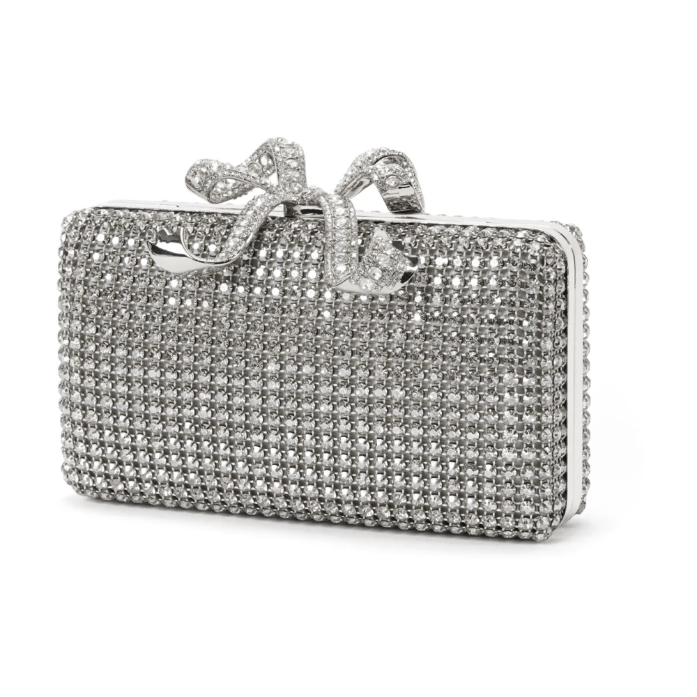 Self Portrait Strass Clutch met Schouderriem Gray Dames