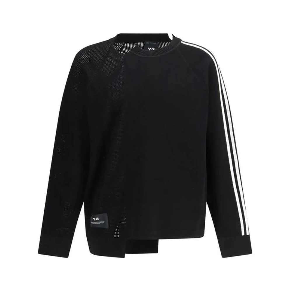 Y-3 Men's Black Viscose Crew Neck Sweatshirt