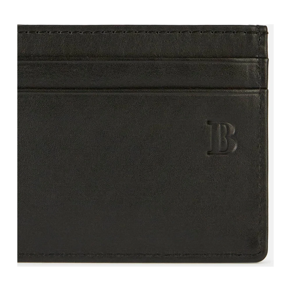 Boggi Milano Creditcardhouder van Leder Black Heren