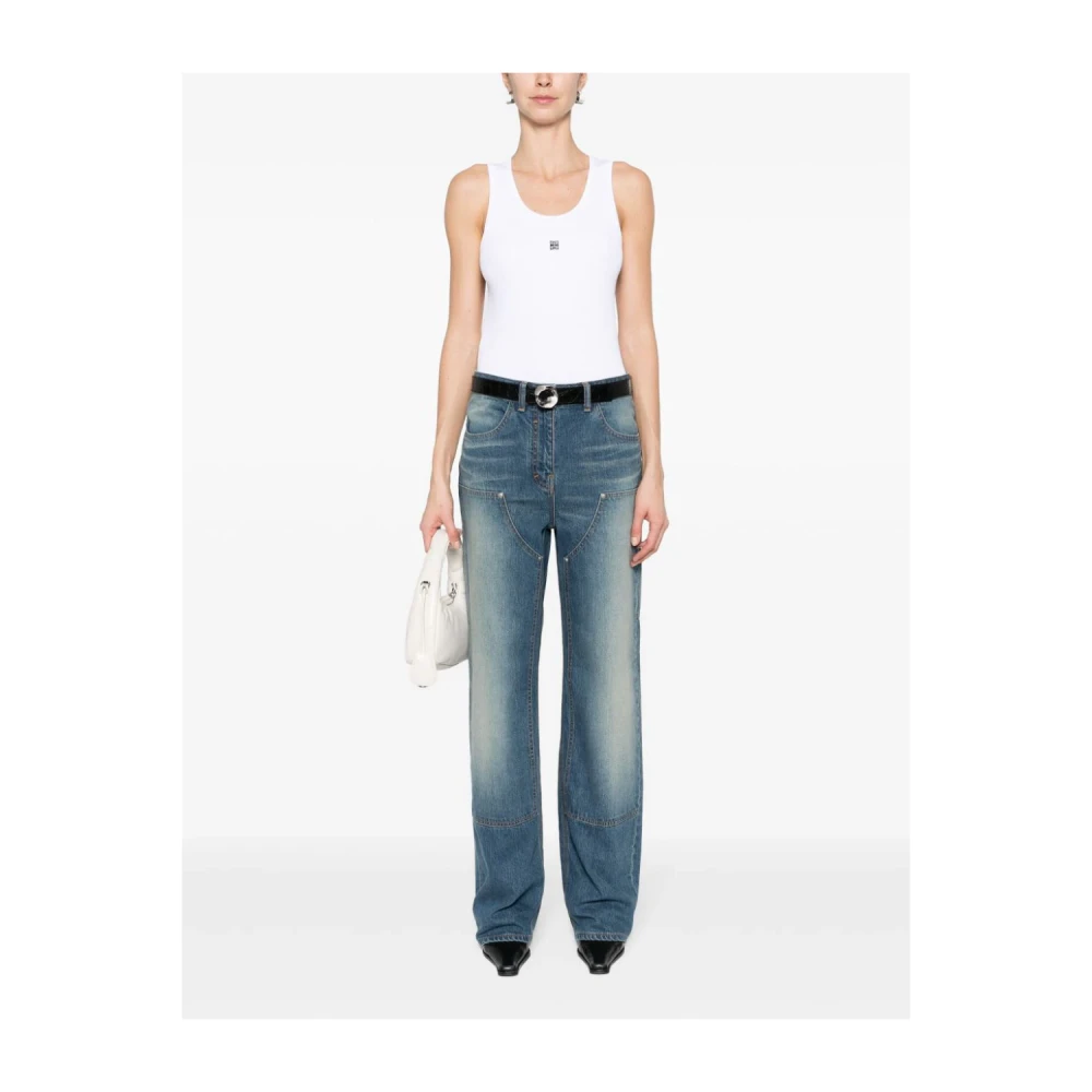 Givenchy Geribbelde Witte Tanktop White Dames