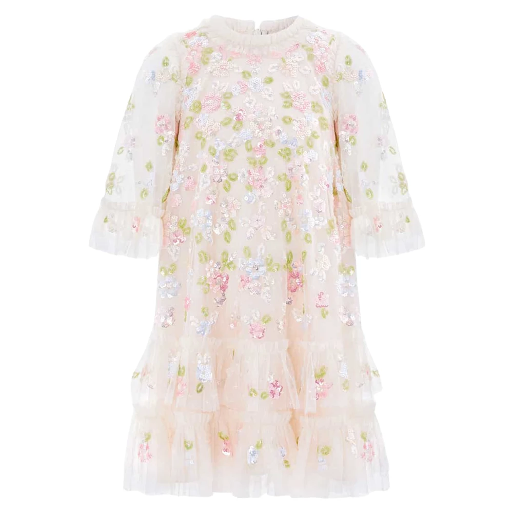 Needle & Thread , Kids Occasion Wear, Unisex, Multicolor, 6 Y | 116 Cm, Sequin Bloom Dress