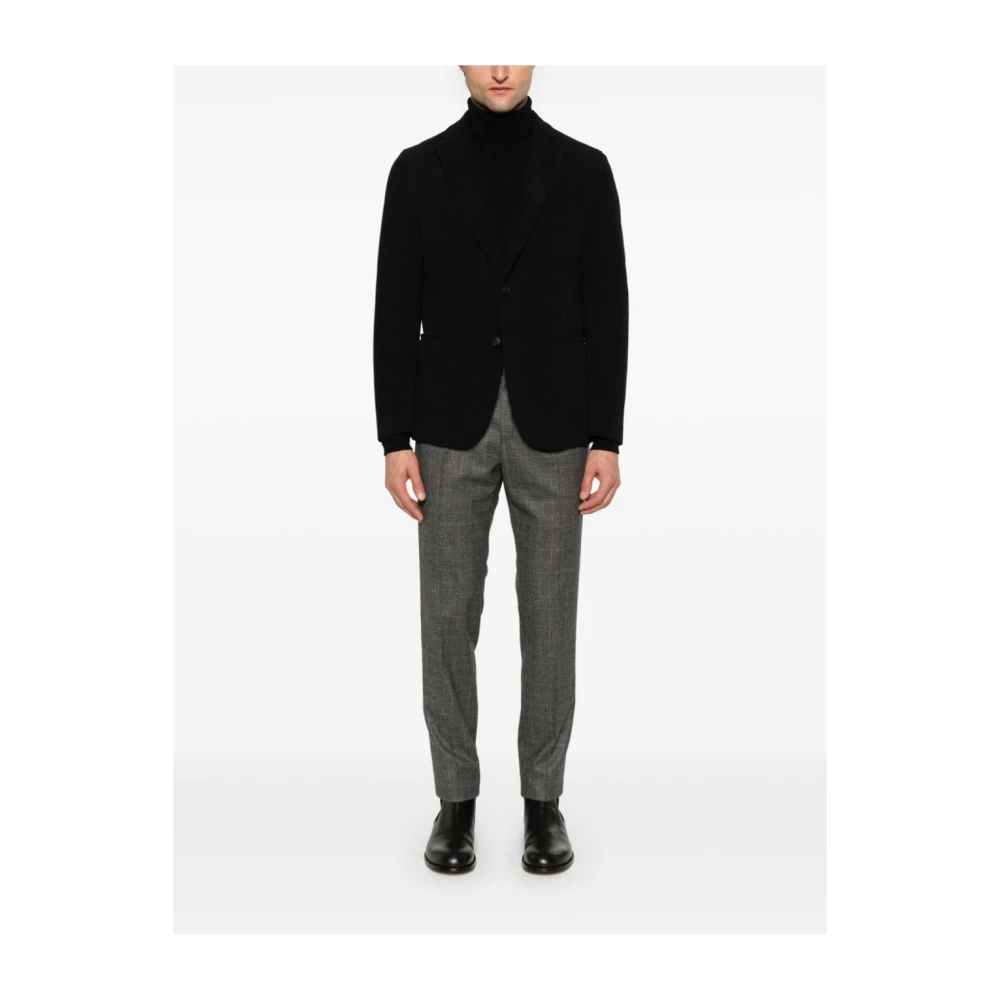 Hugo Boss Gelaagde Zwarte Ribfluwelen Jas Black Heren