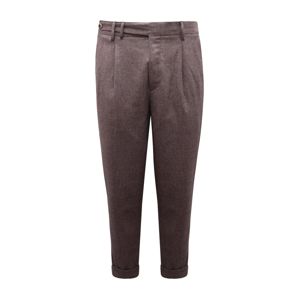 Pt01 Men's Purple Slim-Fit Trousers, Xl, Carrot Trousers