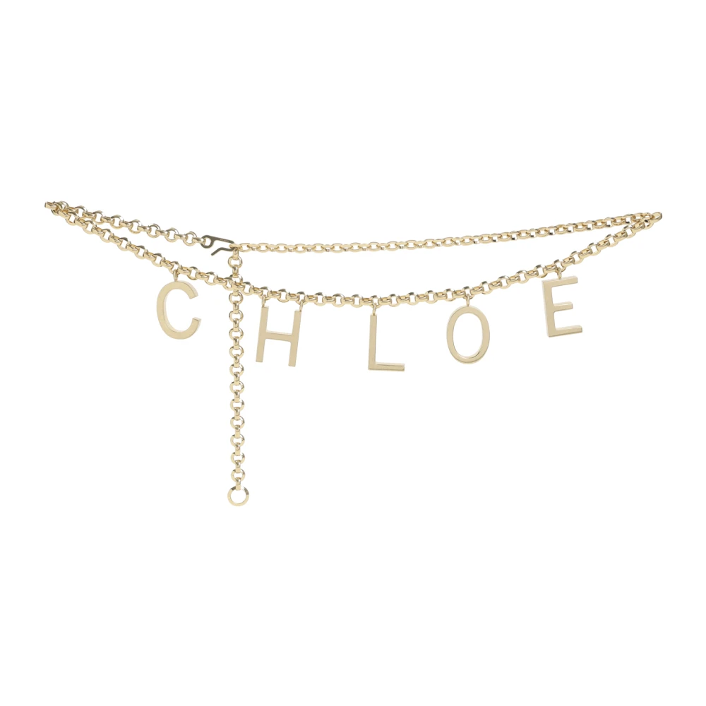 Chloé Women's Yellow Belts, One Size, Metallic Belt For Accessories