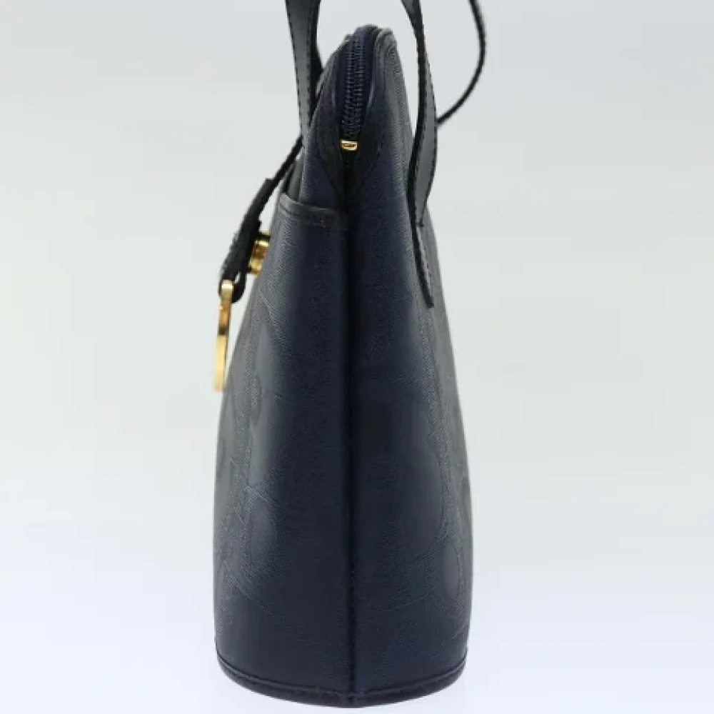 Dior Vintage Pre-owned Canvas handbags Blue Dames
