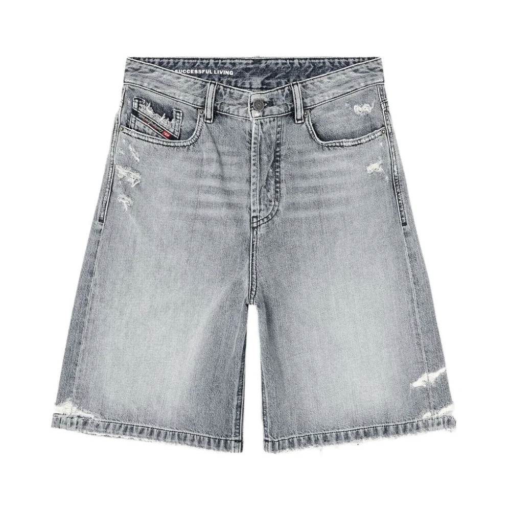 Diesel Women's Gray Denim Shorts, W26, De-Sire Short