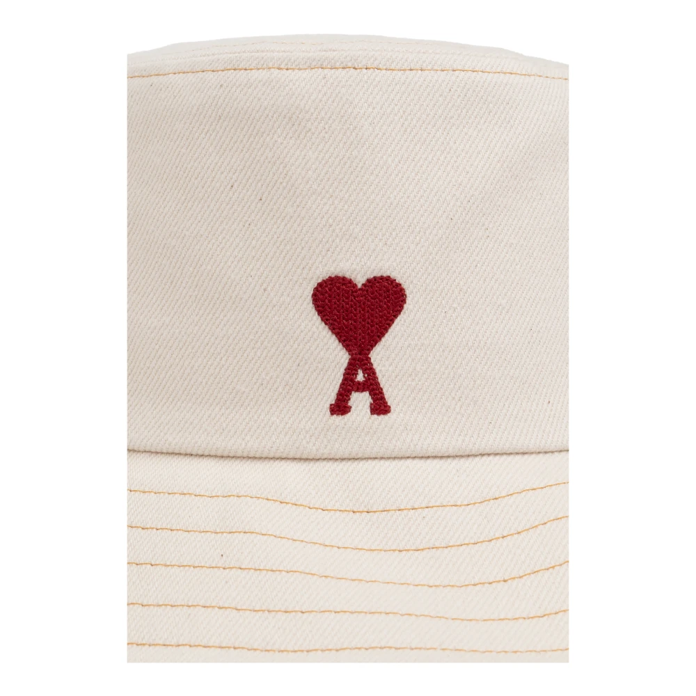 Ami Paris Denim hoed Beige Unisex