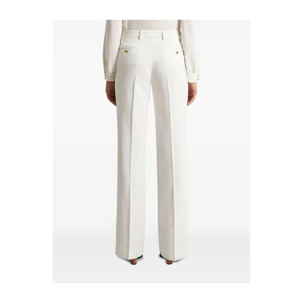 ETRO Natuurlijke rechte broek White Dames