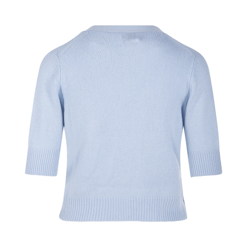 allude Lichtblauwe V-Cardigan Blue Dames