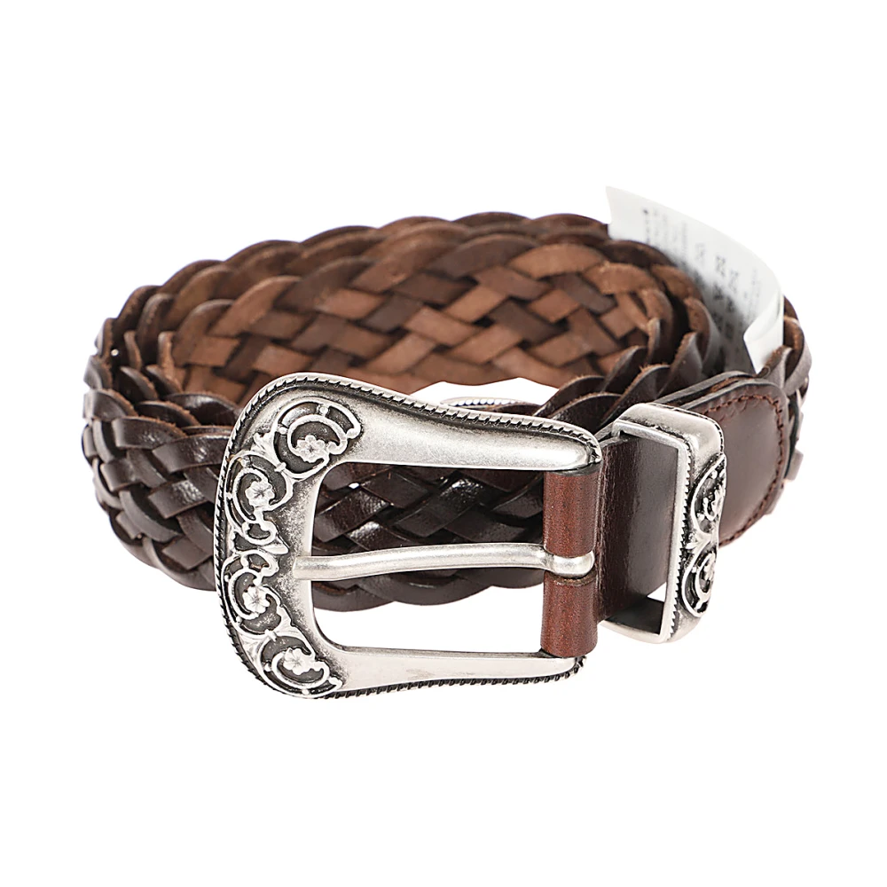 Aspesi Bruine Leren Riem Brown Dames