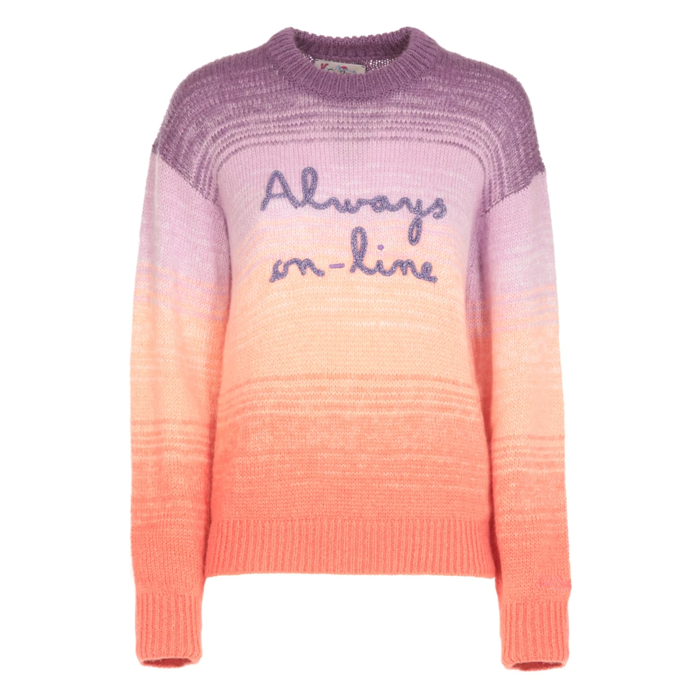 Saint Barth Multicolor Crew Neck Sweater met Gradient Borduurwerk Multicolor Dames