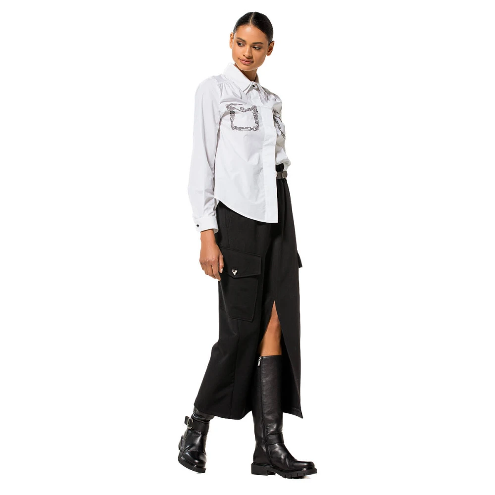 Caroline Biss Elegante Midi Rok Black Dames