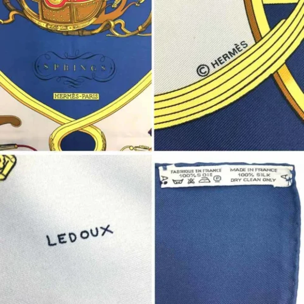 Hermès Vintage Pre-owned Silk scarves Blue Dames