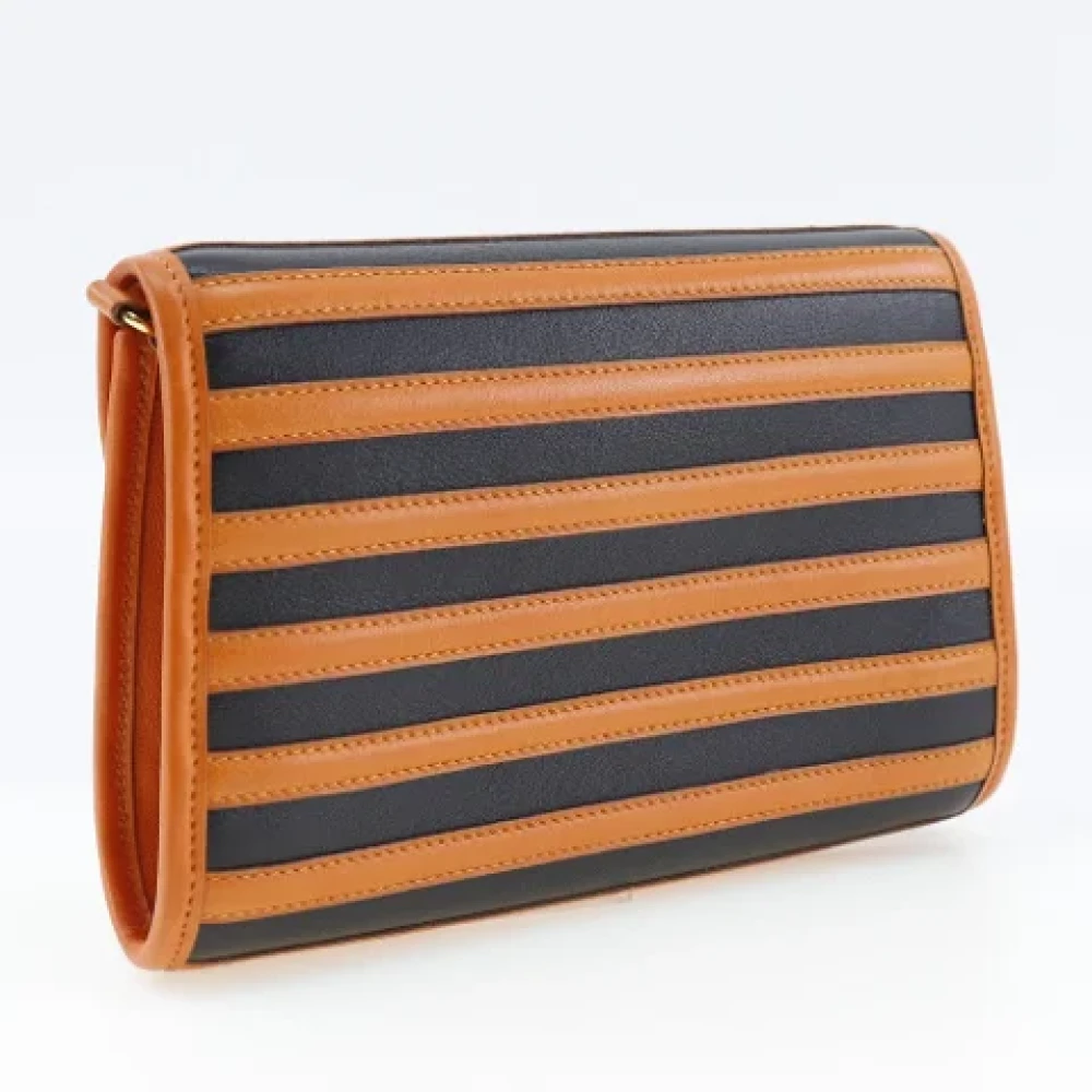 Hermès Vintage Pre-owned Leather shoulder-bags Orange Dames