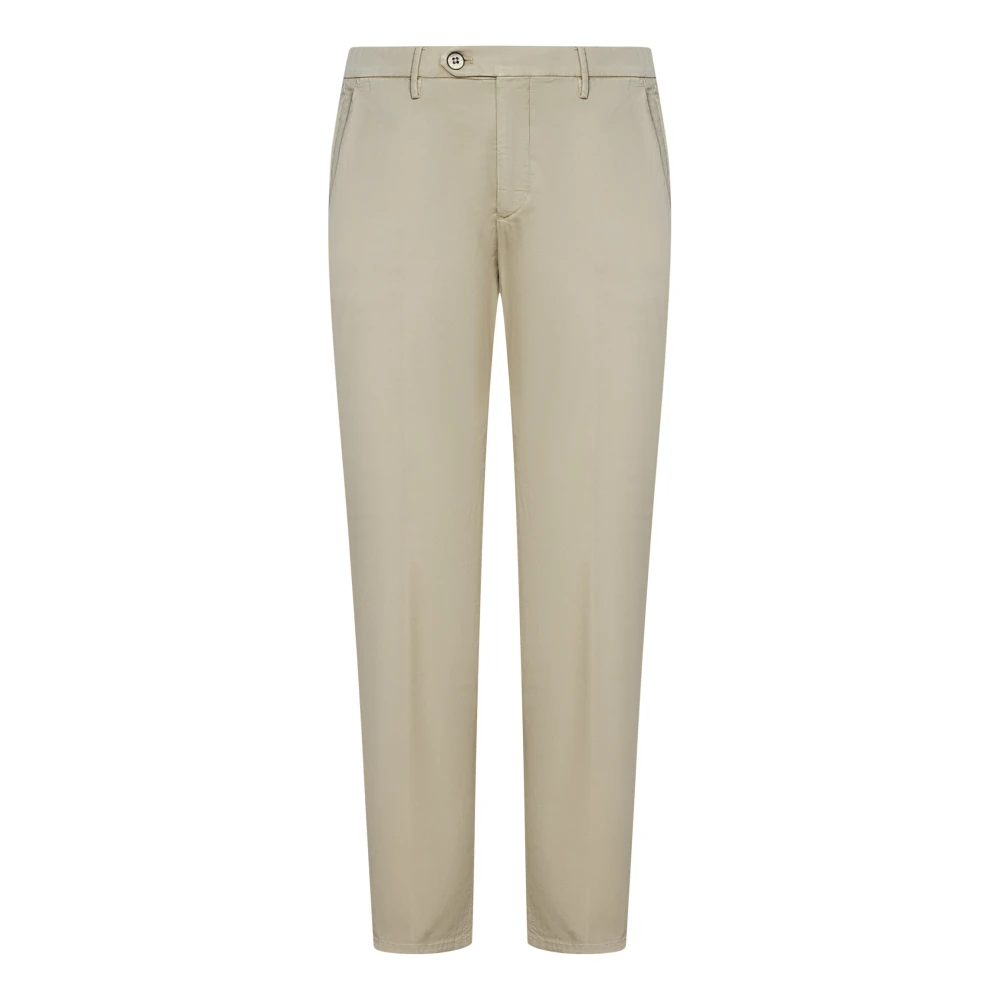 Michael Coal Beige Slim-Fit Capri Broek Beige Heren